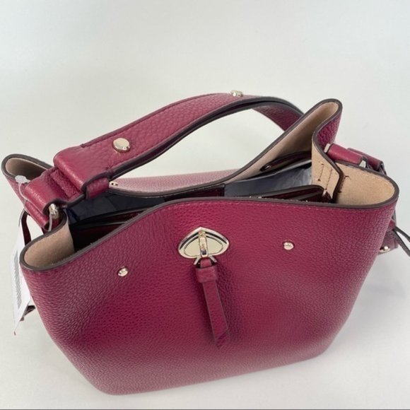 Kate Spade Marti Shoulder Crossbody Bucket Bag in Blackberry Preserve - Picture 9 of 13
